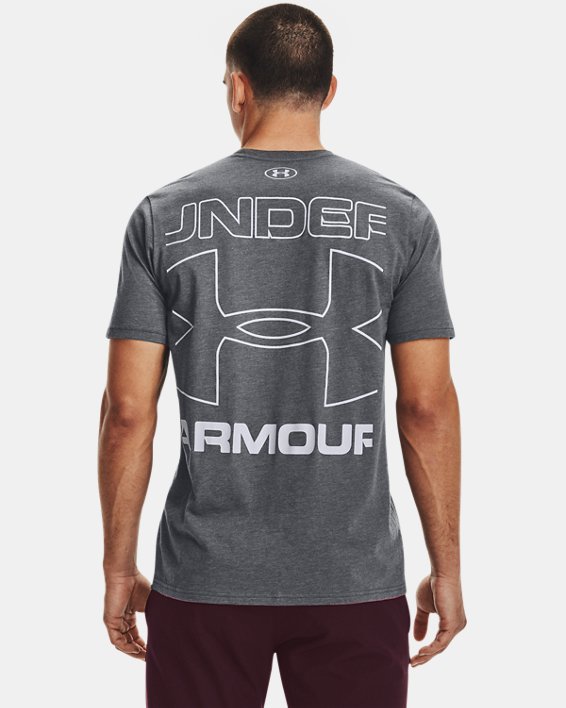 Men's UA Branded Crop Short Sleeve, Gray, pdpMainDesktop image number 1
